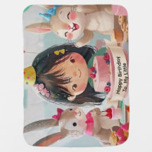 Girl's Birthday Party with Cute Bunnies