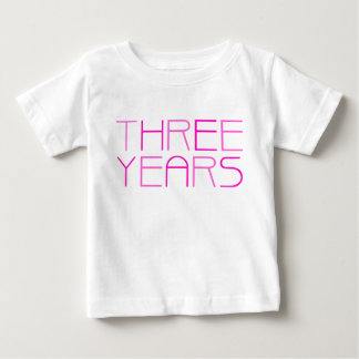 Girl's Birthday: Three Year Baby T-Shirt