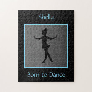 Girls "Born to Dance" Personalized Jigsaw Puzzle