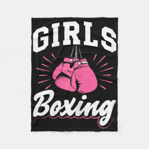Girls Boxing Sport Kickboxing Boxing Gloves Boxer Fleece Blanket
