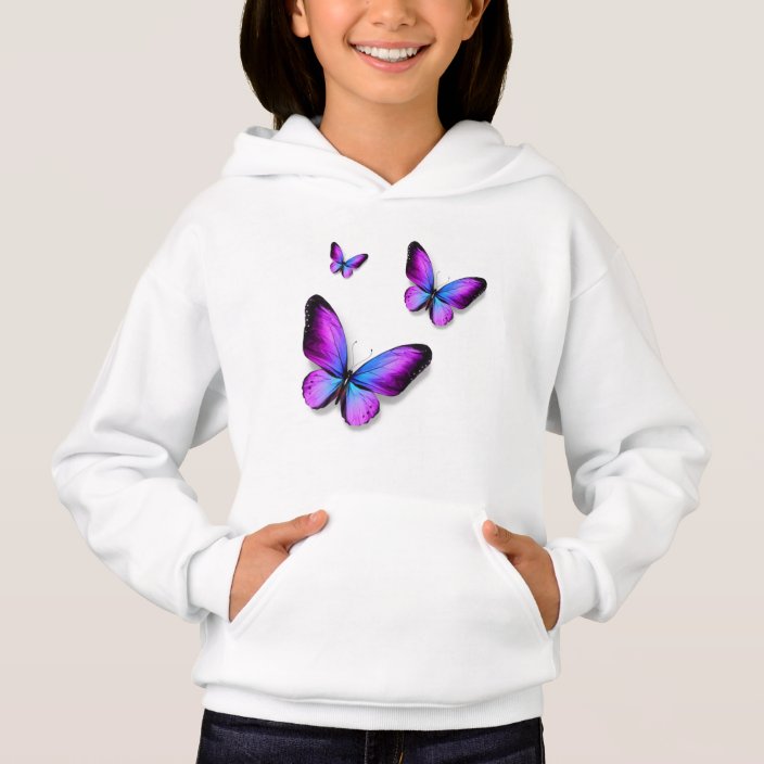 Girls Butterfly Hoodies Sweatshirts | Zazzle.ca