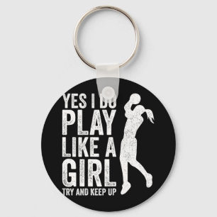 Girls Bysketbyll Player Clothes Quotes Gift Play L Keychain