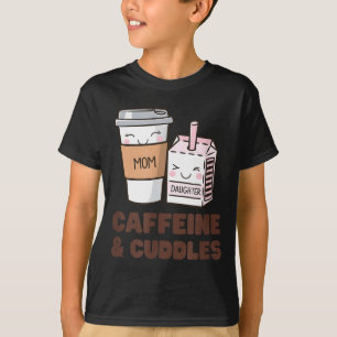 Girls Caffeine &amp; Cuddles Twinning Coffee Juice T-Shirt