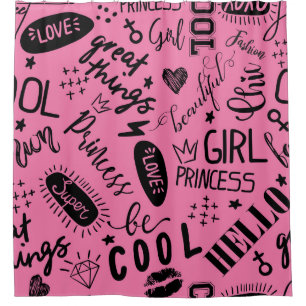 Girls Calligraphic: Seamless Fashion Pattern