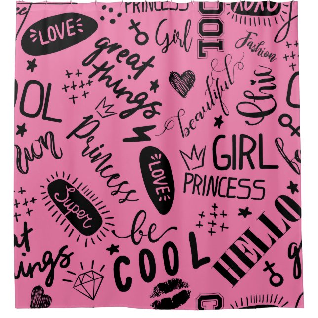 Girls Calligraphic: Seamless Fashion Pattern (Front)