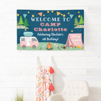 Girls Camping Birthday Camp Out Party Welcome