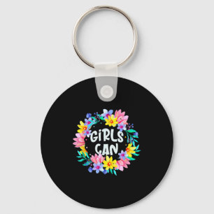 Girls Can Believe Yourself Motivational Quote Sayi Keychain