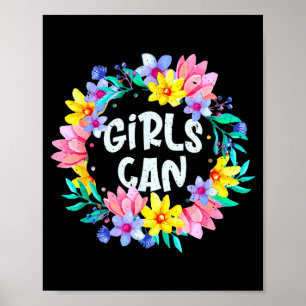 Girls Can Believe Yourself Motivational Quote Sayi Poster