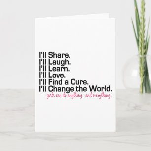 girls can do anything (girl power) card