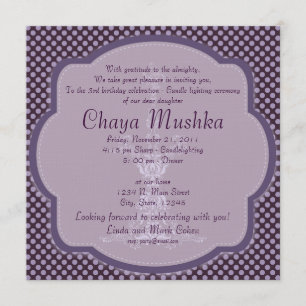 Girls Candlelighting Ceremony Invitation