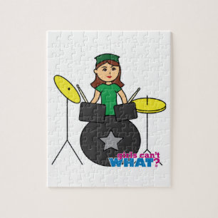 Girls Can't WHAT? ColorizeME Custom Design Jigsaw Puzzle