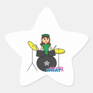 Girls Can't WHAT? ColorizeME Custom Design Star Sticker