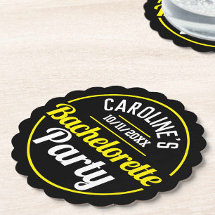 Girl's Celebration of a Bachelorette Party Paper Coaster