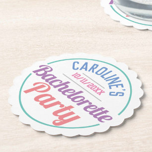 Girl's Celebration of a Bachelorette Party Paper Coaster