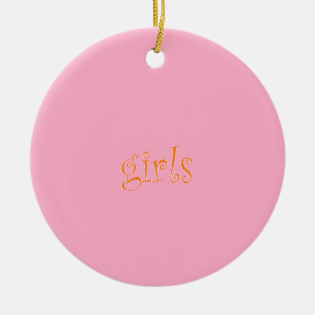 girls ceramic ornament (Front)