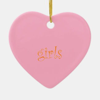girls ceramic ornament