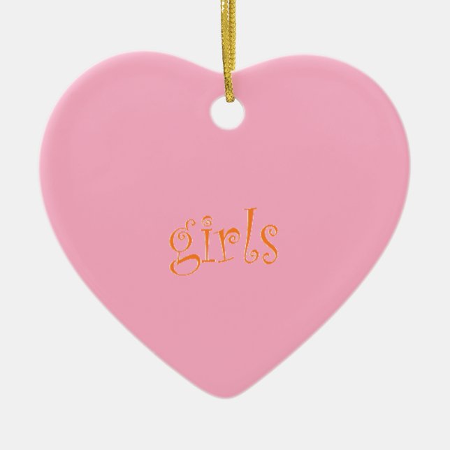 girls ceramic ornament (Front)