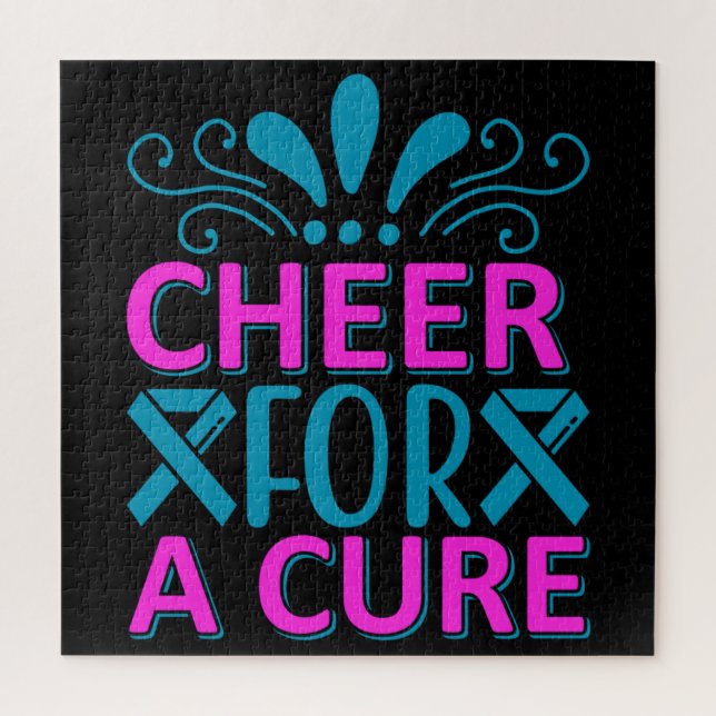 Girls Cheer For A Cure    Jigsaw Puzzle (Vertical)