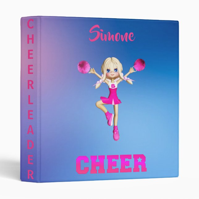 Girls Cheerleader Binder (Front/Spine)
