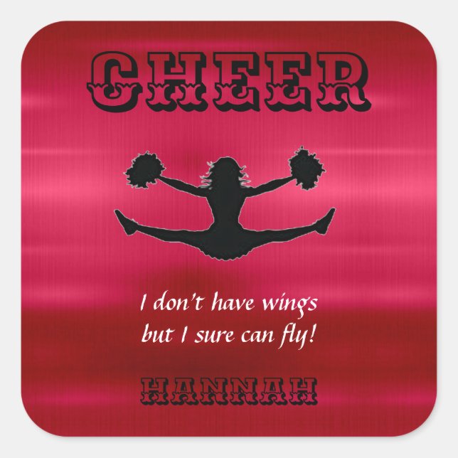 Girls Cheerleading Cheerleader Flyer Sticker (Front)