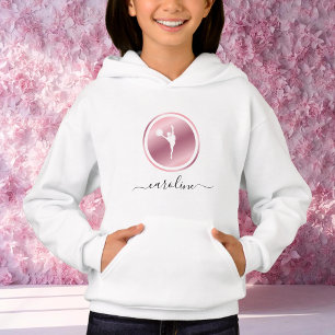 Girls Cheerleading Pink Rose Gold Cheer Theme Name