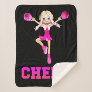 Girls Cheerleading Sherpa Blanket