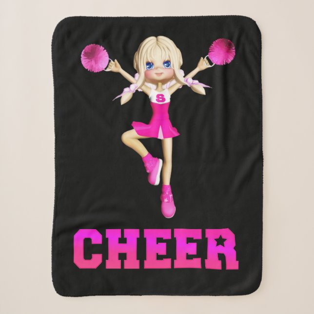 Girls Cheerleading Sherpa Blanket (Front)
