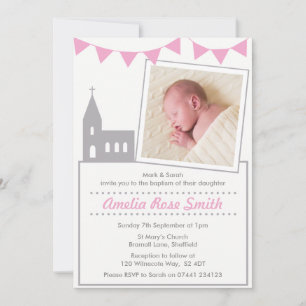 Girls Christening/Baptism Invitation