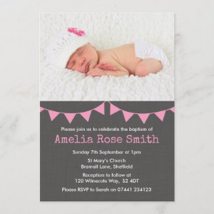 Girls Christening/Baptism Invitation