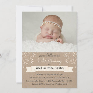 Girls Christening/Baptism Invitation