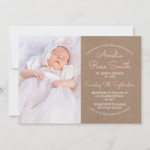 Girls Christening/Baptism Invitation