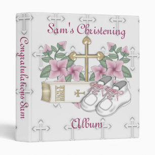 Girls Christening Shoes Binder