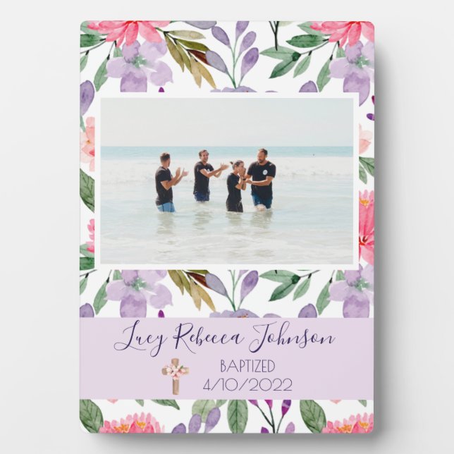 Girl's Christian Baptism Commemorative Plaque (Front)