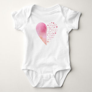 Girl's Christian Heart Faith Trust in the Lord Baby Bodysuit