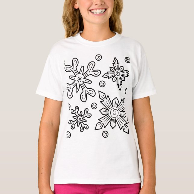 Girl's Christmas Basic T-shirt (Front)