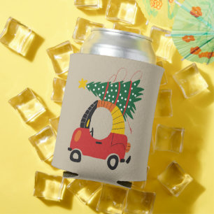 Girls Christmas Tree Kids Ugly Xmas Truck  Can Cooler