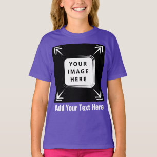 Girls Clothing Add Image Photo Template Girls Kids T-Shirt