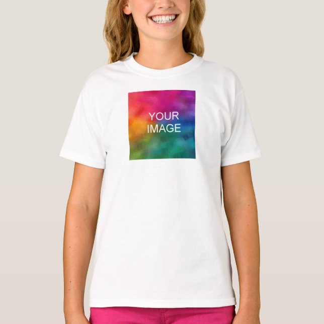 Girls Clothing Front And Back Design Add Own Image T-Shirt (Front)