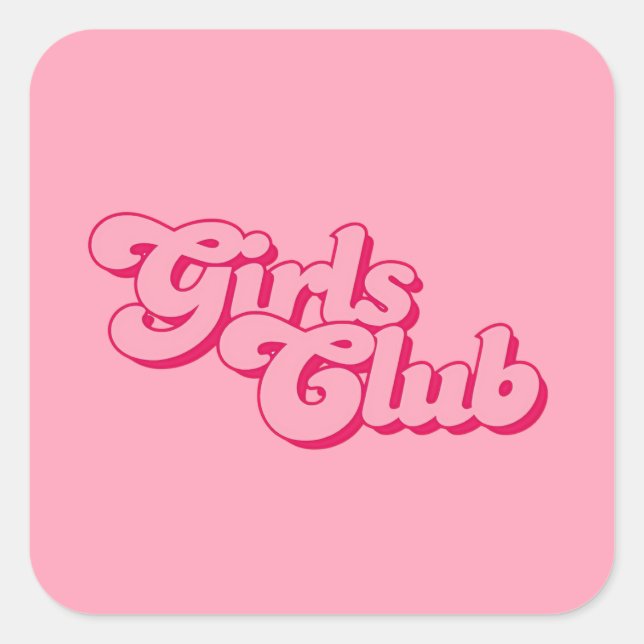 Girls Club Square Sticker (Front)