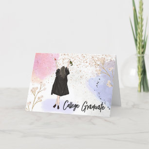 Girls College Graduation Card