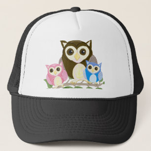 Girls Colourful Owl Trucker Hat