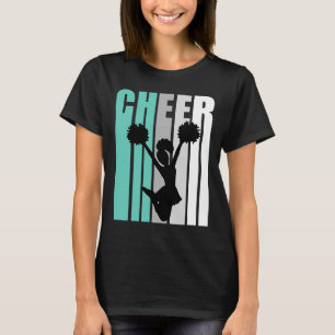 Girls Cool Retro Pink Cheerleading Granddaughter B T-Shirt