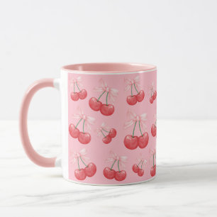 Girls Coquette Cerry Bow Imprimer Mug Rose