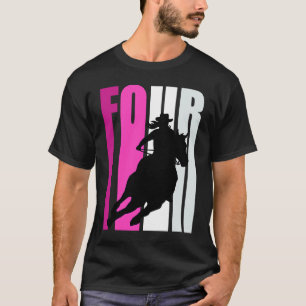 Girls Cowgirl Birthday 4th Rodeo Horse Queen Barre T-Shirt