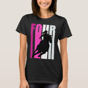 Girls Cowgirl Birthday 4th Rodeo Horse Queen Barre T-Shirt