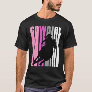 Girls Cowgirl Colors Farm Girls Retro Coach Coachi T-Shirt