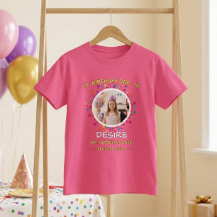 Girls Custom Birthday T-Shirt – Cute Girly Photo