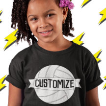 Girls' Custom Volleyball Team, Player and Number