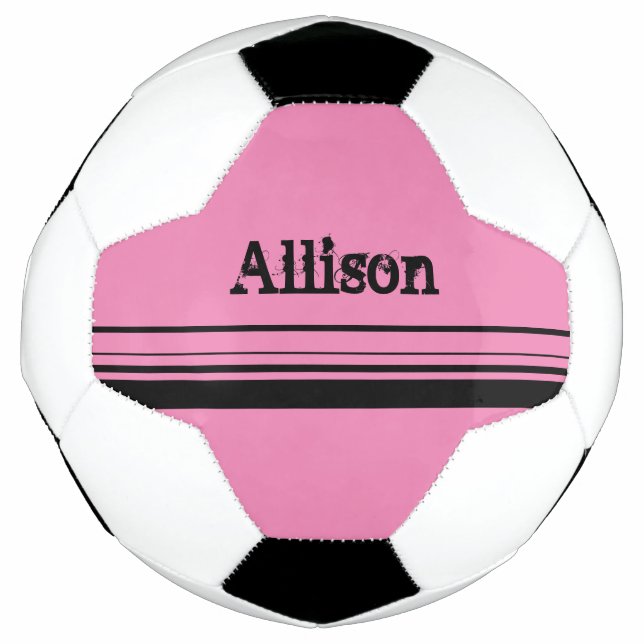 Girls Customized Pink Soccer Ball (Front)