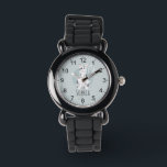 Girls Cute Black and White Cat Cartoon & Name Kids Watch<br><div class="desc">This cute and modern kids watch features a black and white cat cartoon, with space to personalise the design with your girls name. With clear, easily readable numbers, this 'first' watch is great for kids or toddlers just starting out on learning the time. The perfect kitty cat-themed design for your...</div>